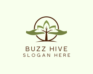 Nature Tree Planting  logo design