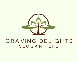 Nature Tree Planting  logo design