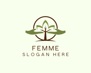 Nature Tree Planting  logo design