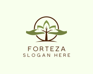 Nature Tree Planting  logo design