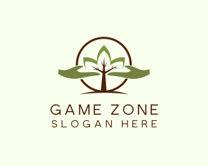 Nature Tree Planting  logo design