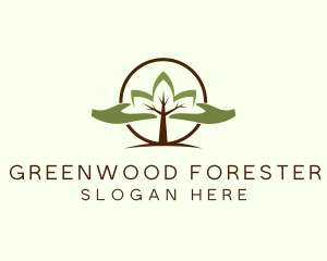 Nature Tree Planting  logo design