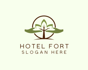 Nature Tree Planting  logo design