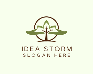 Nature Tree Planting  logo design