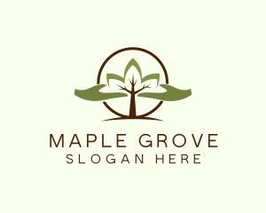 Nature Tree Planting  logo design