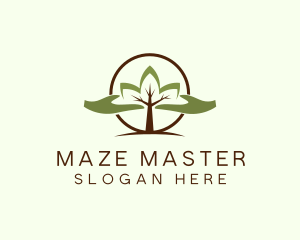 Nature Tree Planting  logo design