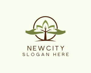 Nature Tree Planting  logo design