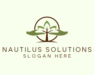 Nature Tree Planting  logo design