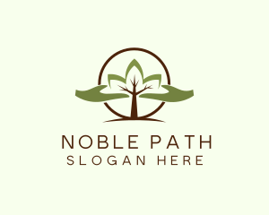 Nature Tree Planting  logo design