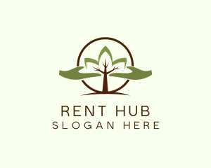 Nature Tree Planting  logo design