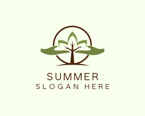 Nature Tree Planting  logo design