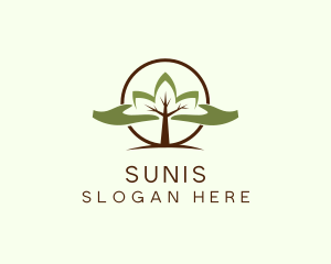 Nature Tree Planting  logo design