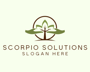 Nature Tree Planting  logo design