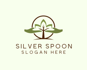 Nature Tree Planting  logo design