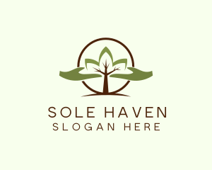 Nature Tree Planting  logo design