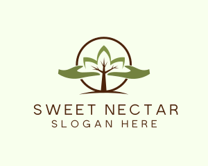 Nature Tree Planting  logo design