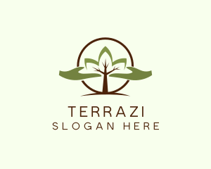 Nature Tree Planting  logo design