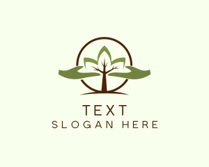 Nature Tree Planting  logo design