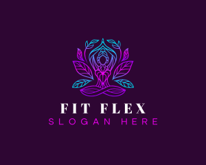 Fitness - Wellness Meditation Yoga logo design