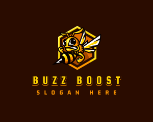 Bee Insect Sting logo design