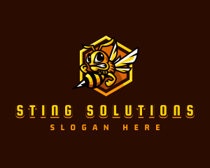 Bee Insect Sting logo design