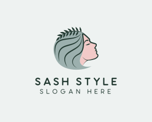 Woman Wreath Beauty Spa logo design