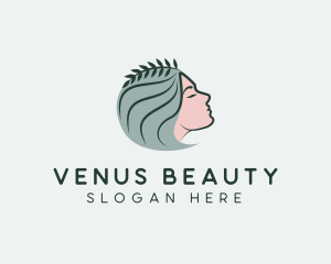 Woman Wreath Beauty Spa logo design