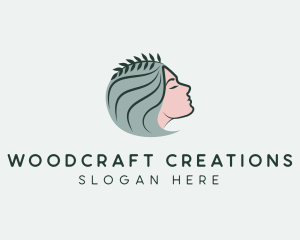 Woman Wreath Beauty Spa logo design