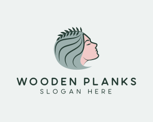 Woman Wreath Beauty Spa logo design