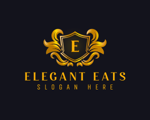  Elegant Crest Insignia logo design