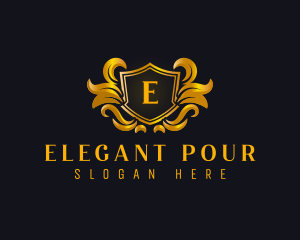  Elegant Crest Insignia logo design