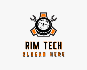 Tire Wrench Mechanic logo design