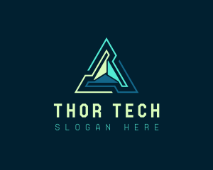 Pyramid Tech Developer logo design