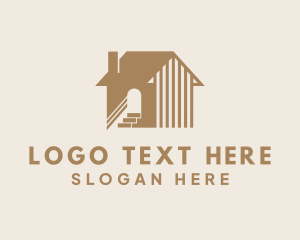 Stripes - Brown House Doorstep logo design