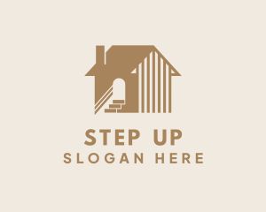 Staircase - Brown House Doorstep logo design