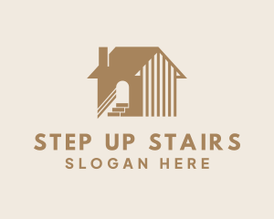 Staircase - Brown House Doorstep logo design