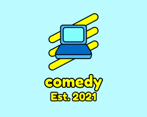 Electronics - Cartoon Laptop Icon logo design