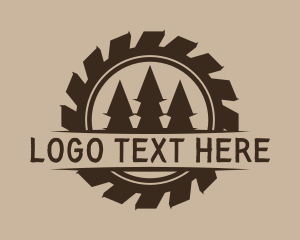 Log - Classic Timber Logging Badge logo design