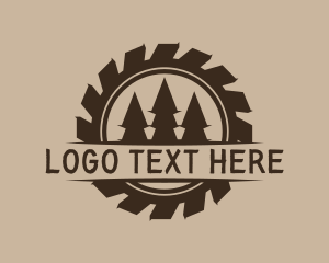 Woodcutter - Timber Logging Saw logo design
