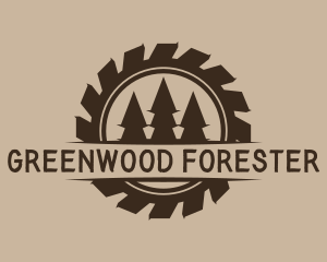 Forester - Timber Logging Saw logo design