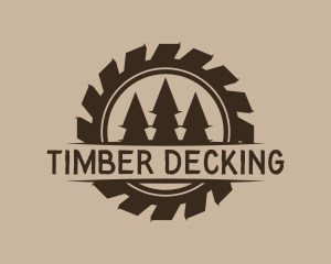 Timber Logging Saw logo design