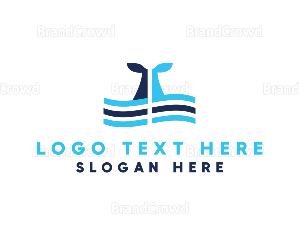 Marine Whale Tail Logo