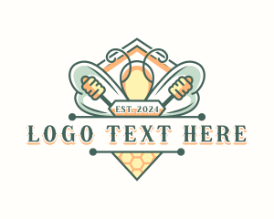 Honey Comb - Bee Hive Apiary logo design