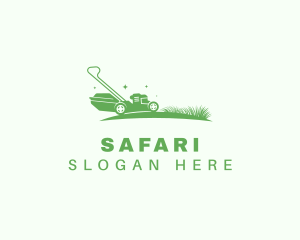 Grass Lawn Mower Logo