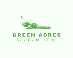 Grass Lawn Mower logo design