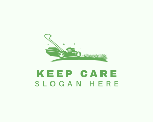 Grass Lawn Mower logo design