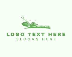 Lawn Mower - Grass Lawn Mower logo design