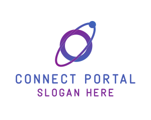 Portal - Purple Planet Orbit logo design