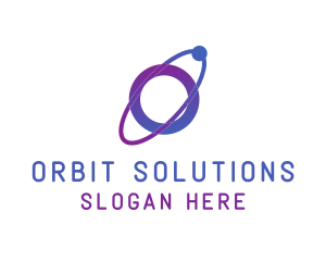 Purple Planet Orbit logo design