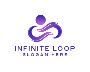 Loop - Infinity Loop Person logo design